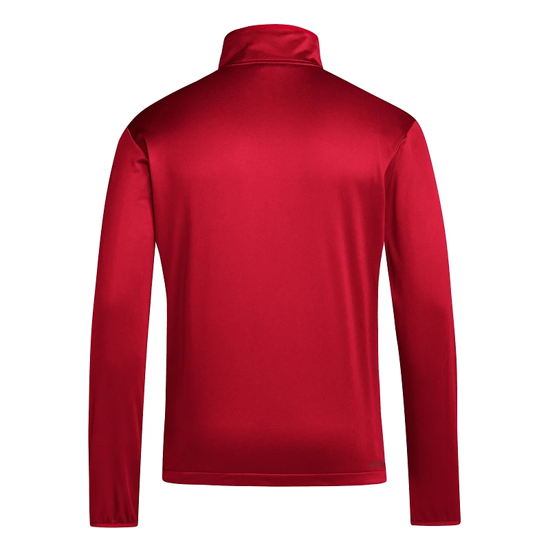 Men's adidas Red Texas Tech Raiders 2024 Coaches Sidelines AEROREADY Quarter-Zip Jacket
