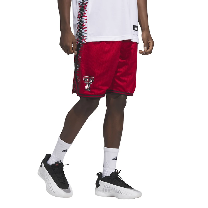 Short de basket-ball adidas rouge Texas Tech Red Raiders Swingman Replica pour homme