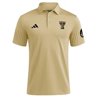 Men's adidas Tan Texas Tech Red Raiders Salute to Service Ultimate365 Solid Polo
