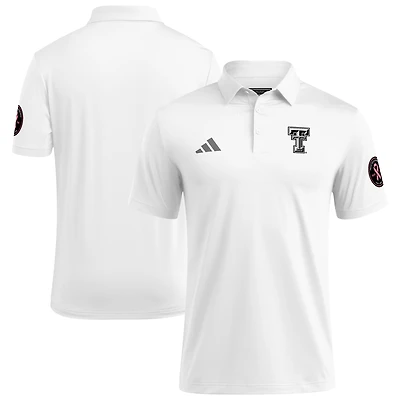 Men's adidas White Texas Tech Red Raiders Wear Pink Breast Cancer Awareness Polo