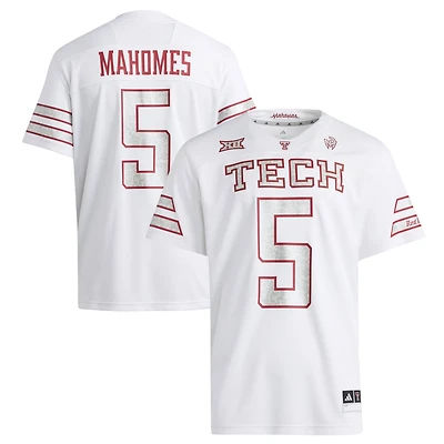 Men's adidas x Mahomes White Texas Tech Red Raiders Premier Strategy Jersey