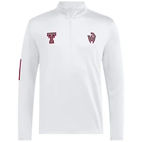 Veste de golf demi-zippée Adidas x Mahomes pour homme, blanche, Texas Tech, rouge, Raiders Strategy