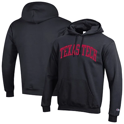 Men's Champion  Black Texas Tech Red Raiders Basic Arch Fleece Pullover Hoodie