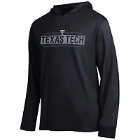 Men's Champion  Black Texas Tech Red Raiders Gradient All-Star Long Sleeve Hooded T-Shirt
