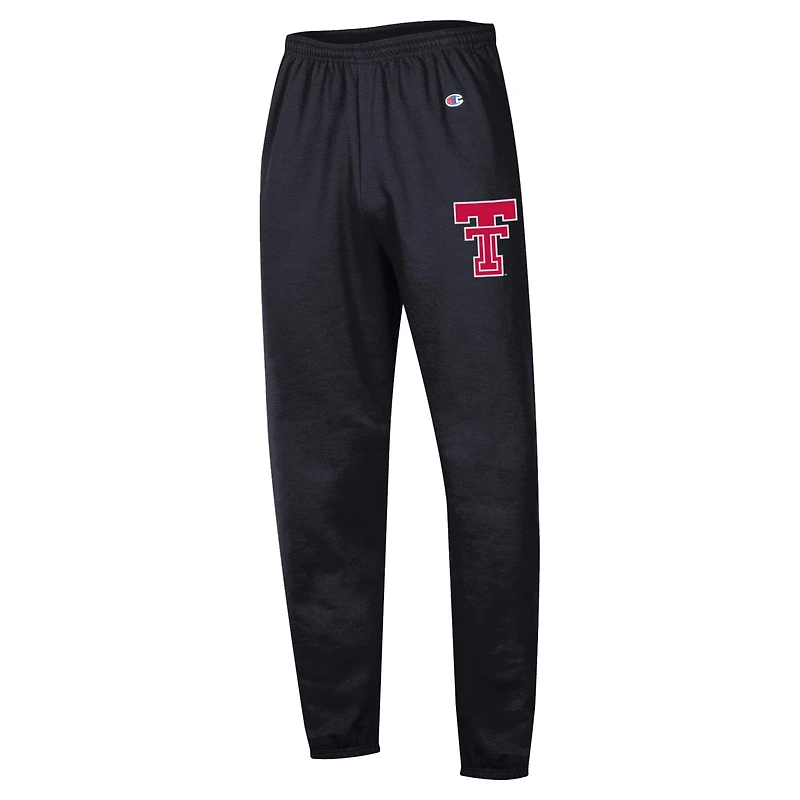 Men's Champion  Black Texas Tech Red Raiders Powerblend Banded Fleece Sweatpants