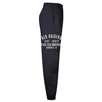 Pantalon de survêtement Champion noir Texas Tech Red Raiders en molleton Powerblend à bande élastique