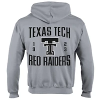 Men's Champion  Gray Texas Tech Red Raiders Varsity Powerblend Full-Zip Fleece Hoodie