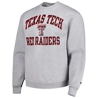 Sweat à capuche Champion Texas Tech Red Raiders High Motor gris chiné pour homme