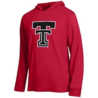 Men's Champion  Red Texas Tech Raiders Tonal All-Star Long Sleeve Hooded T-Shirt
