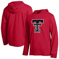 Men's Champion  Red Texas Tech Raiders Tonal All-Star Long Sleeve Hooded T-Shirt