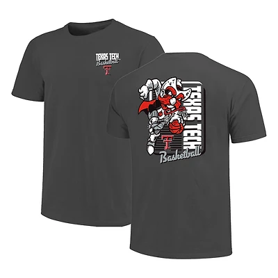 T-shirt homme Texas Tech Red Raiders Comfort Colors Mascot Dunk, couleur anthracite