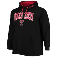 Men's Colosseum Black Texas Tech Red Raiders Big & Tall Arch Logo 2.0 Pullover Hoodie