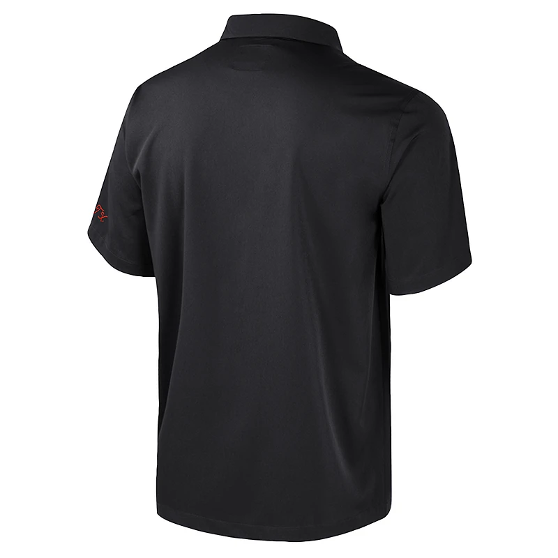 Men's Colosseum Black Texas Tech Red Raiders Strike Bowling Button-Up Shirt