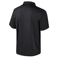 Men's Colosseum Black Texas Tech Red Raiders Strike Bowling Button-Up Shirt
