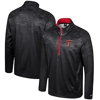 Men's Colosseum  Black Texas Tech Red Raiders The Machine Half-Zip Jacket