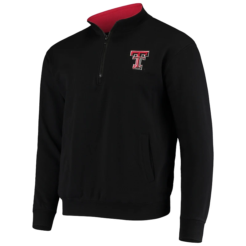Veste à col zippé Colosseum noire pour homme, logo Texas Tech Red Raiders Tortugas