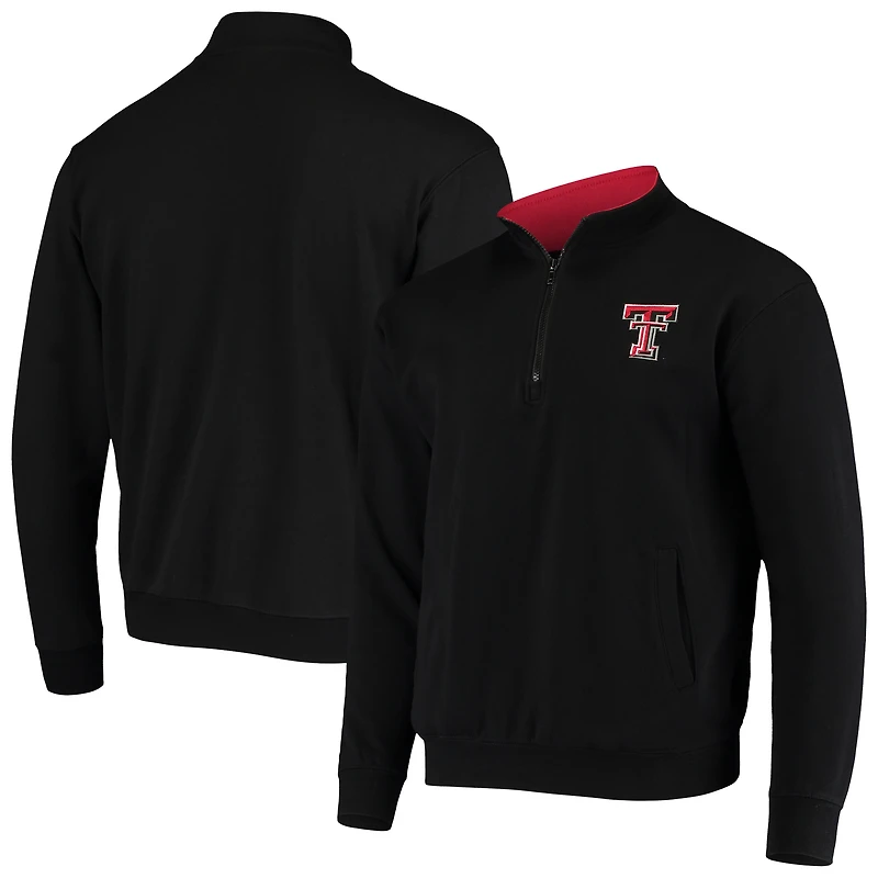 Veste à col zippé Colosseum noire pour homme, logo Texas Tech Red Raiders Tortugas