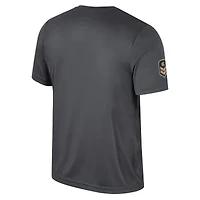 T-shirt d'appréciation militaire Colosseum Charcoal Texas Tech Red Raiders OHT pour hommes