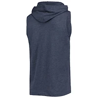 Colosseum Heathered Navy Texas Tech Red Raiders OHT Military Appreciation Americana Hoodie T-shirt sans manches pour homme