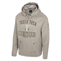 Men's Colosseum  Oatmeal Texas Tech Red Raiders Operation Hat Trick Battalion Hoodie