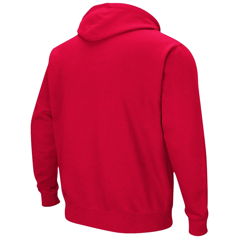 Men's Colosseum Red Texas Tech Raiders Arch & Logo 3.0 Pullover Hoodie