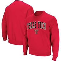 Colosseum Red Texas Tech Raiders Arch & Logo Crew Neck Sweat-shirt pour homme