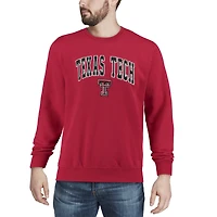 Colosseum Red Texas Tech Raiders Arch & Logo Crew Neck Sweat-shirt pour homme