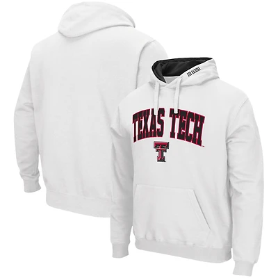 Sweat à capuche Colosseum White Texas Tech Red Raiders Arch & Logo 3.0 pour homme