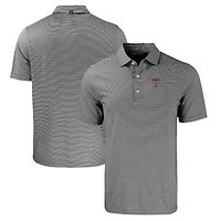 Men's Cutter & Buck  Black/White Texas Tech Red Raiders Forge Eco Double Stripe Stretch Recycled Polo