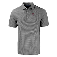 Men's Cutter & Buck  Black/White Texas Tech Red Raiders Forge Eco Double Stripe Stretch Recycled Polo