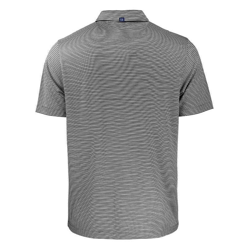 Men's Cutter & Buck Black/White Texas Tech Red Raiders Forge Eco Double Stripe Stretch Recycled Polo