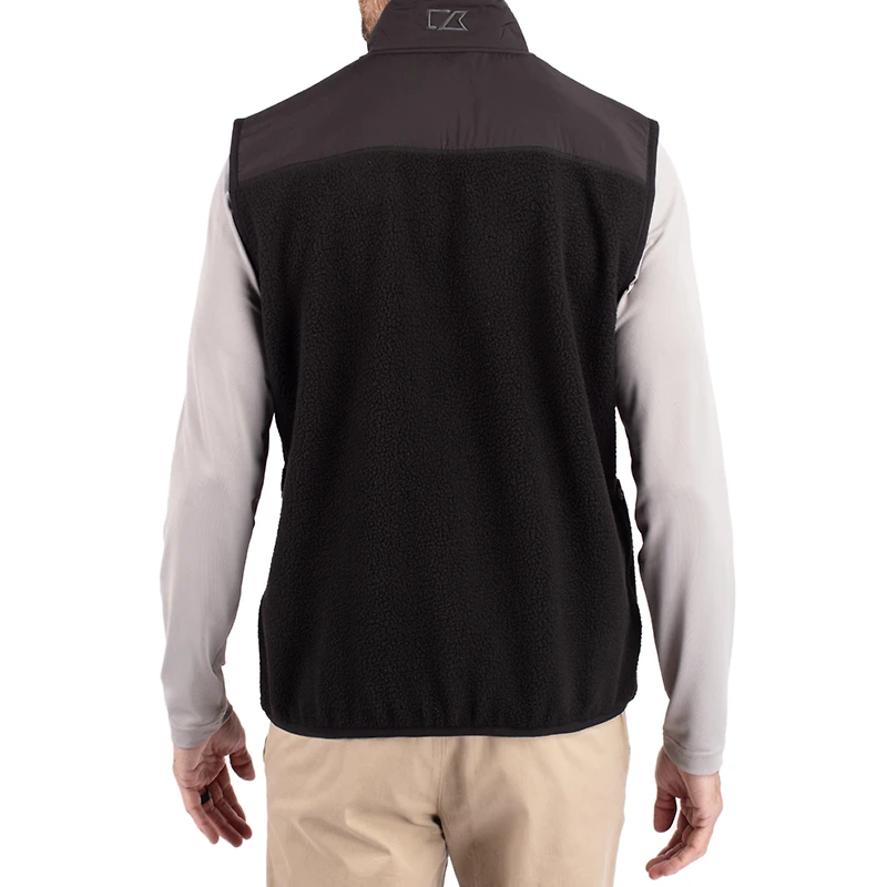 Men's Cutter & Buck Black Texas Tech Red Raiders Cascade Eco Fleece Full-Zip Vest