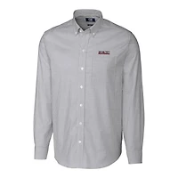 Chemise boutonnée à manches longues et rayures Oxford pour homme, couleur charbon, Texas Tech Red Raiders Vault, grande taille