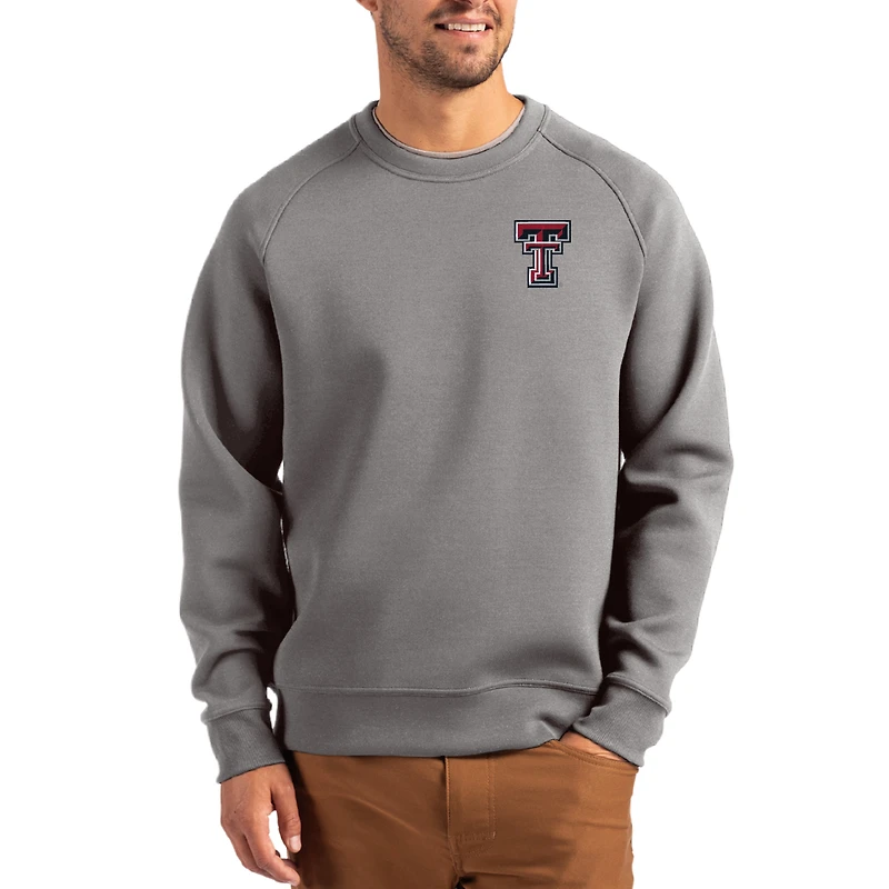 Pull recyclé Cutter & Buck Roam gris Texas Tech Red Raiders pour homme