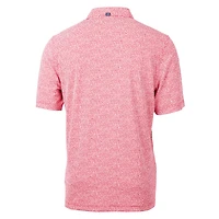 Men's Cutter & Buck  Red Texas Tech Raiders Alumni Logo DryTec Virtue Eco Pique Botanical Print Recycled Polo