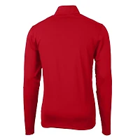 Pull zippé recyclé en piqué écologique pour homme, couleur Cutter & Buck, Texas Tech Red Raiders Team Big Tall Virtue