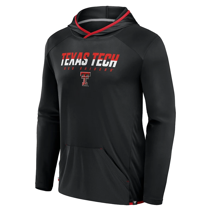 Men's Fanatics Red/Black Texas Tech Red Raiders Transitional Hoodie T-Shirt