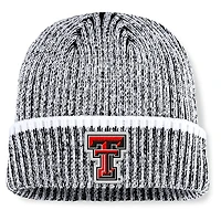 Men's Fanatics  Black/White Texas Tech Red Raiders Haze Cuffed Knit Hat