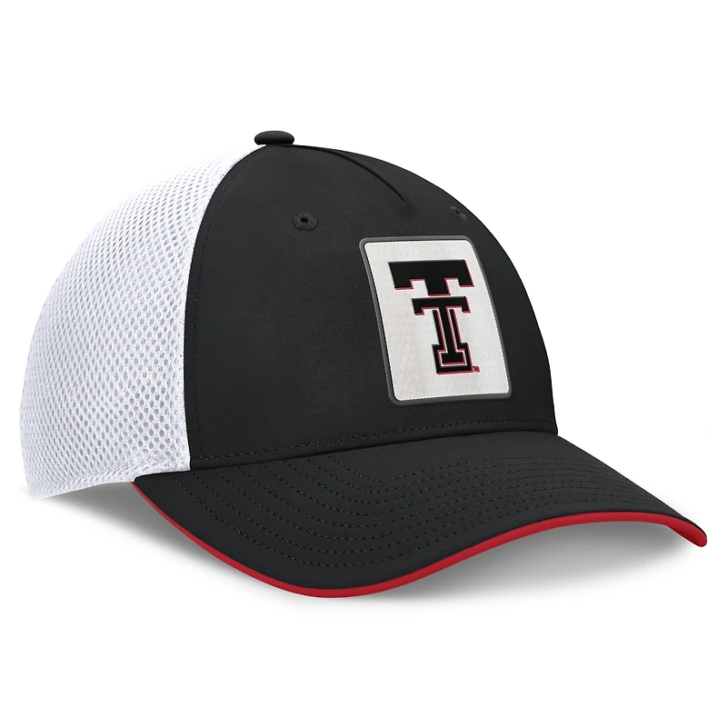 Casquette Flex noire 5 panneaux Texas Tech Red Raiders pour homme de Fanatics
