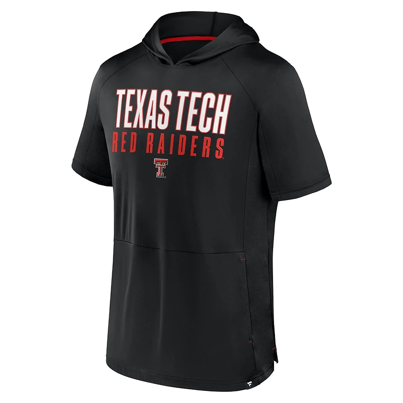 T-shirt à capuche Core Read pour homme Fanatics Black Texas Tech Red Raiders