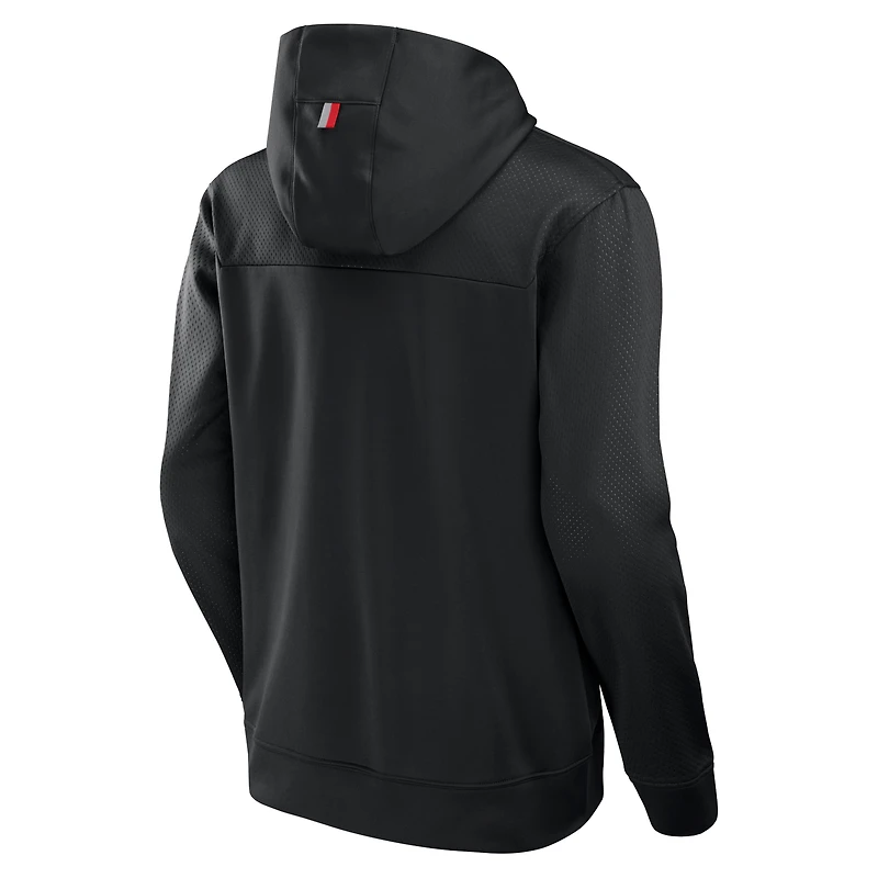 Men's Fanatics  Black Texas Tech Red Raiders Defender Dot Faded Primary Pullover Hoodie