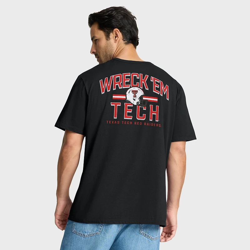 T-shirt Fanatics pour homme, noir, Texas Tech, Red Raiders, Quad Legacy