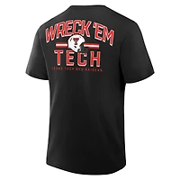 T-shirt Fanatics pour homme, noir, Texas Tech, Red Raiders, Quad Legacy