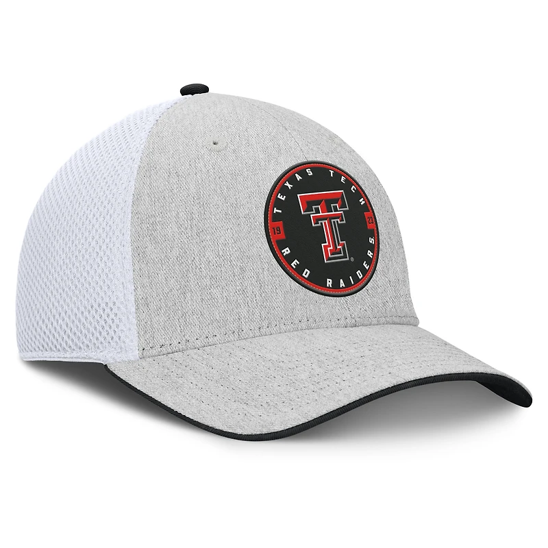 Casquette Trigger Flex pour homme, gris chiné, Texas Tech Red Raiders