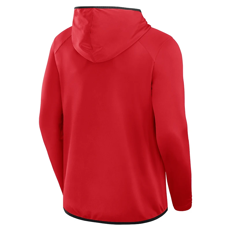 Men's Fanatics Red/Black Texas Tech Red Raiders Transitional Hoodie T-Shirt