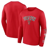 T-shirt à manches longues Fanatics Red Texas Tech Raiders pour homme