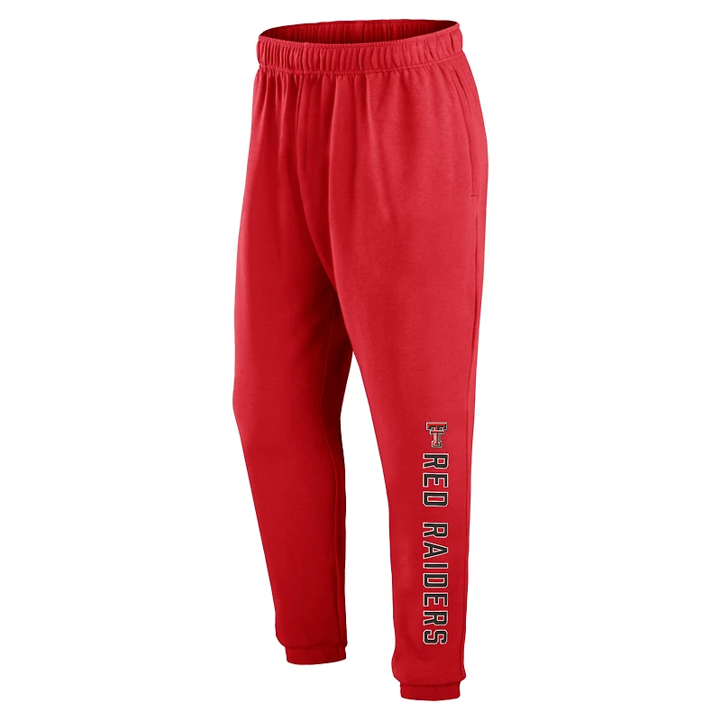 Men's Fanatics Red Texas Tech Raiders Chop Block Fleece Sweatpants