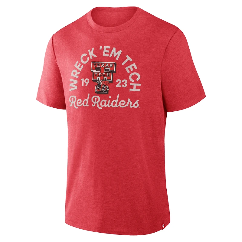 T-shirt tri-blend Dynamic Showdown pour homme, rouge, Texas Tech Red Raiders