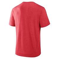 T-shirt tri-blend Dynamic Showdown pour homme, rouge, Texas Tech Red Raiders