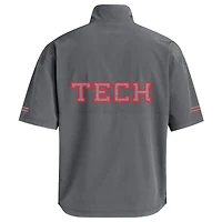 Men's Mahomes Charcoal Texas Tech Red Raiders  Half-Zip Short Sleeve Jacket